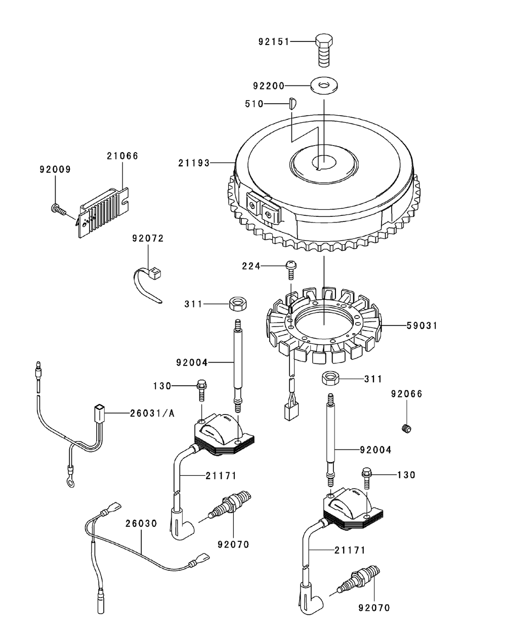 Fh541v-Bs31 Electric Equipment Diagram and Parts List for H1748 55AI4HPS750-WAM Cub Cadet Lawn Mower